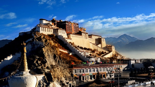The Potala Palace in Morning Sunlight