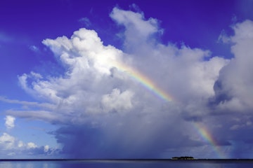 Rainbow after the thunderstorm over Managaha Island, Saipan.