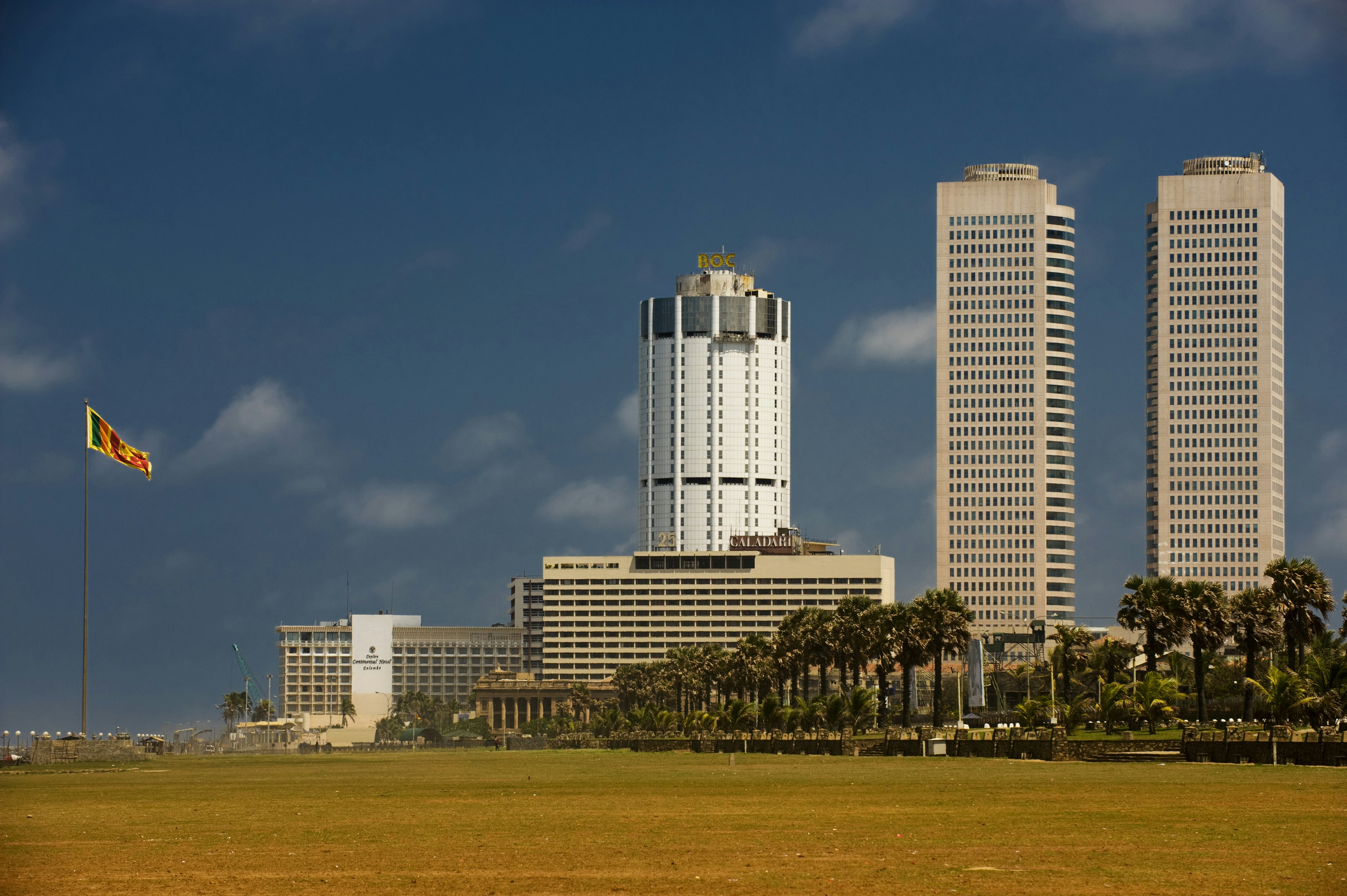 Galle Face Green with World Trade Centre in background.
