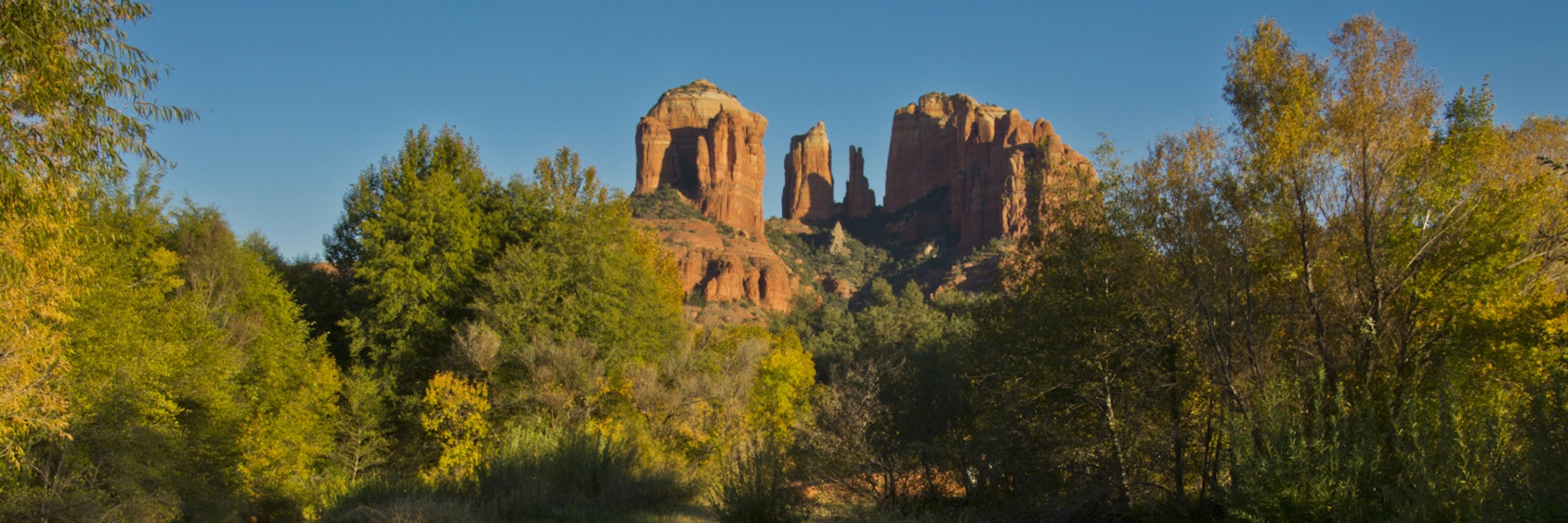 The Crescent Moon Ranch Picnic Area at Red Rock Crossing is one of the most photographed scenes in the southwest, towering Cathedral Rock reflected in the waters of Oak Creek at Red Rock Crossing. The picnic area located at that same site is as popular as it is beautiful.