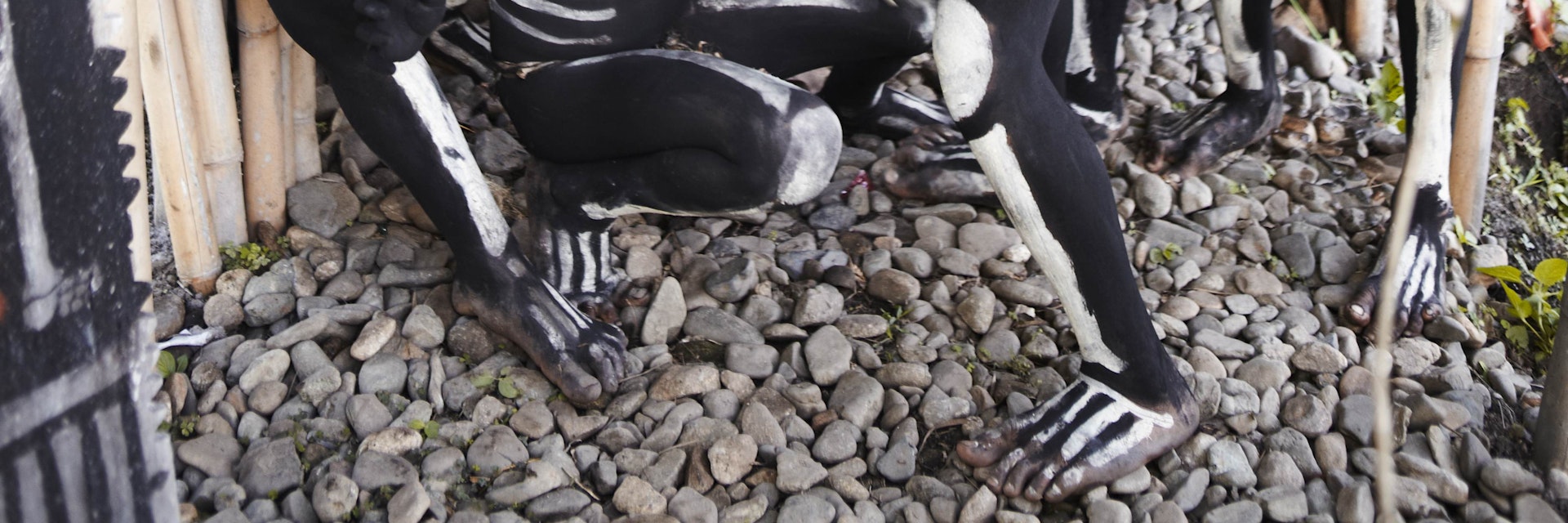 ‘Skeleton Tribe’ in village near Mount Hagen.