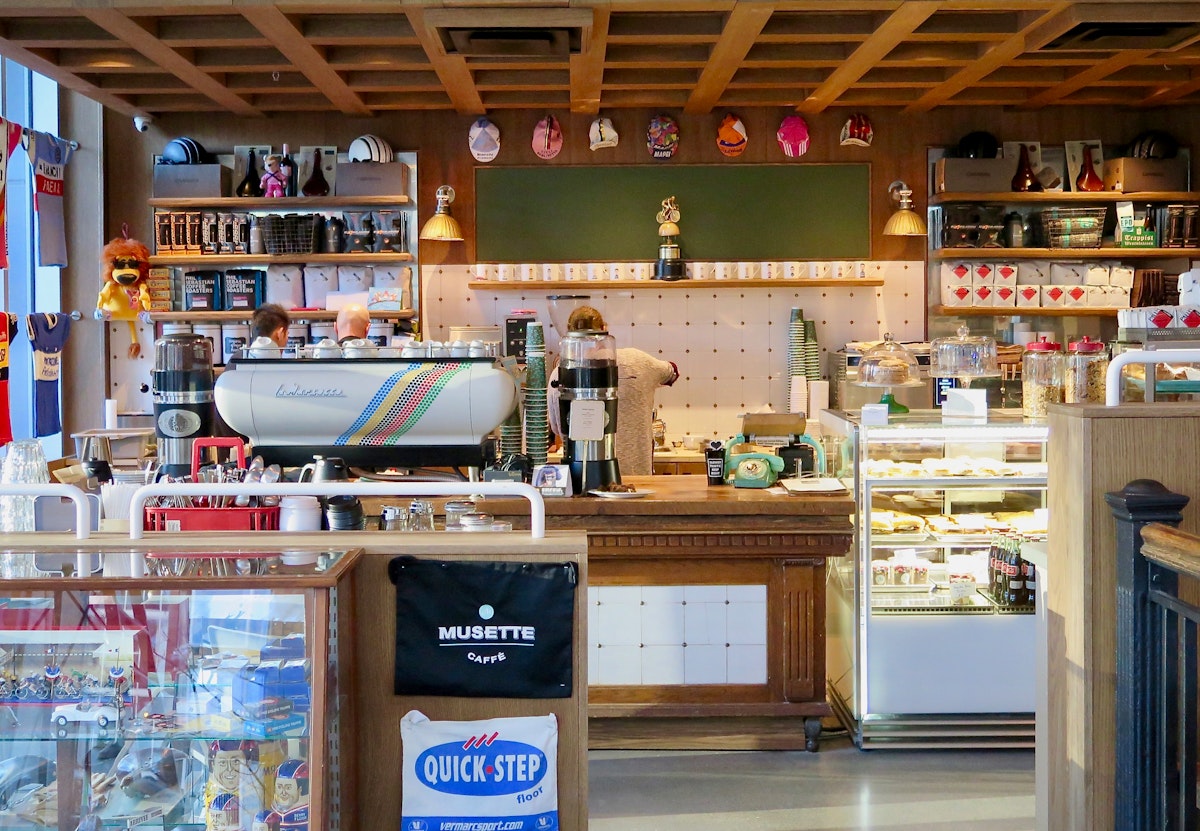 Musetts Caffe is an invitng spot with plenty of fuel-up options