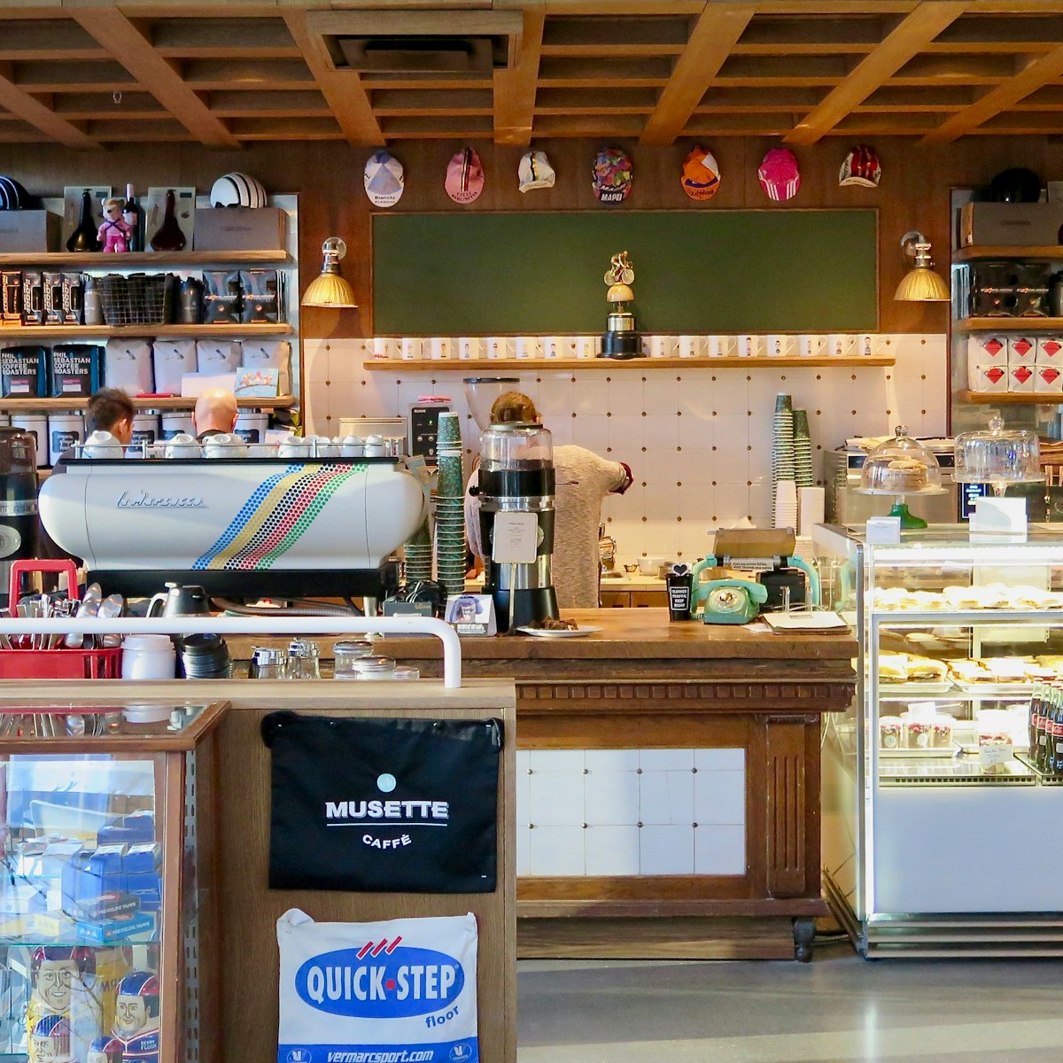 Musetts Caffe is an invitng spot with plenty of fuel-up options