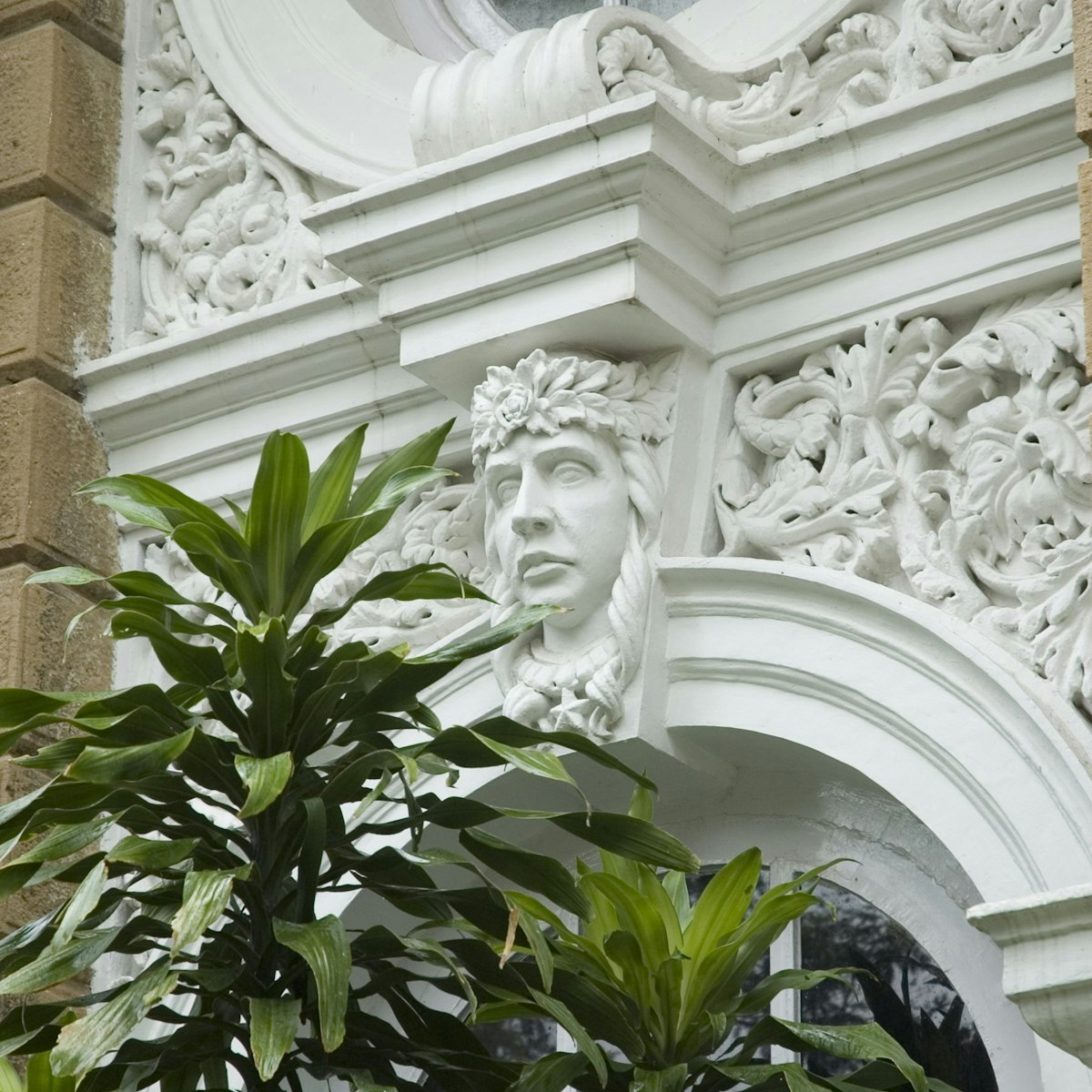Detail of the Standard Charter building.