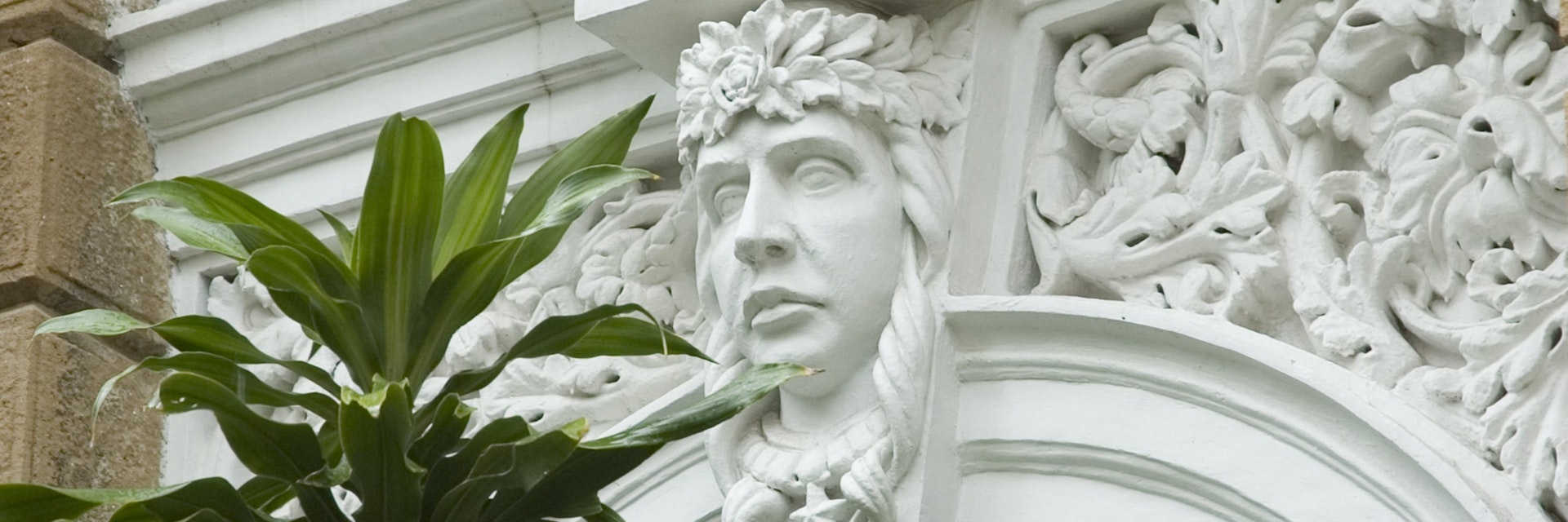 Detail of the Standard Charter building.