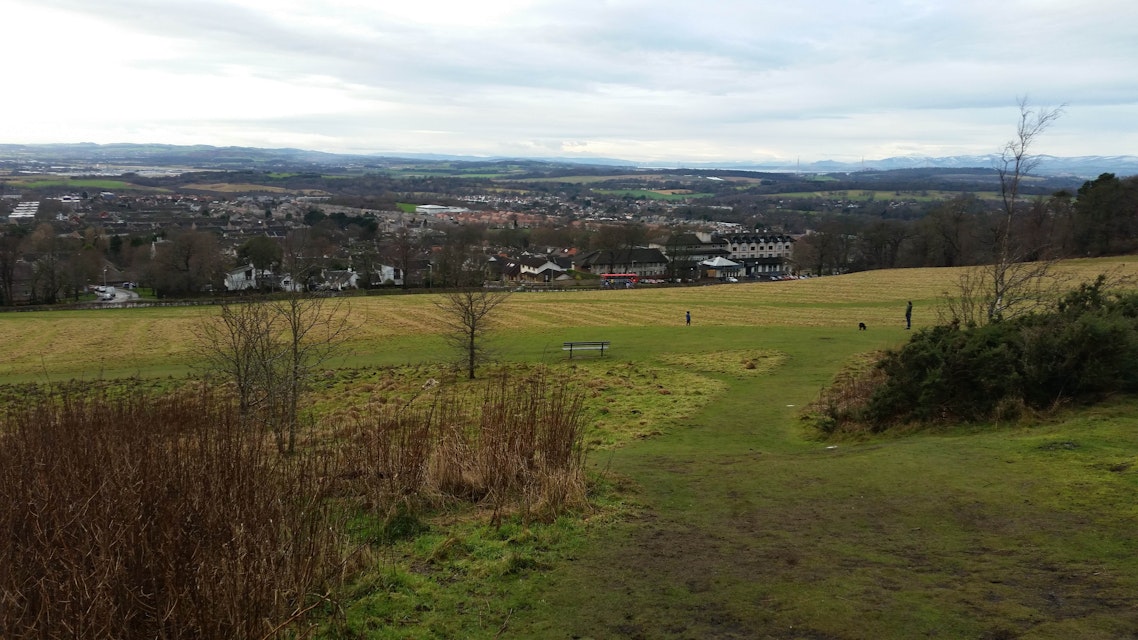The view from the top of Corstorphine Hill