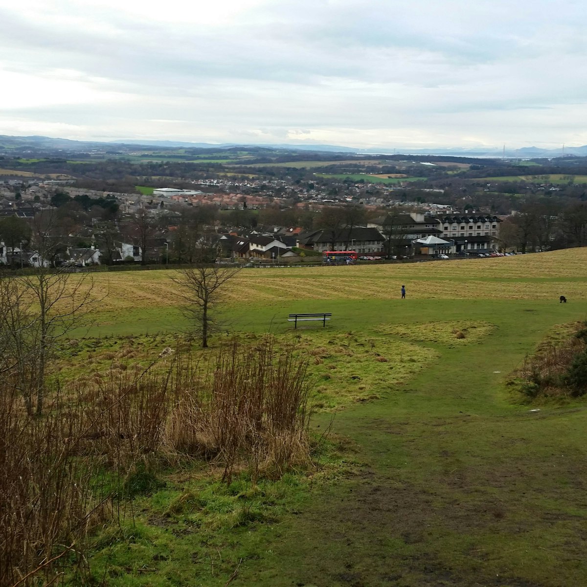 The view from the top of Corstorphine Hill