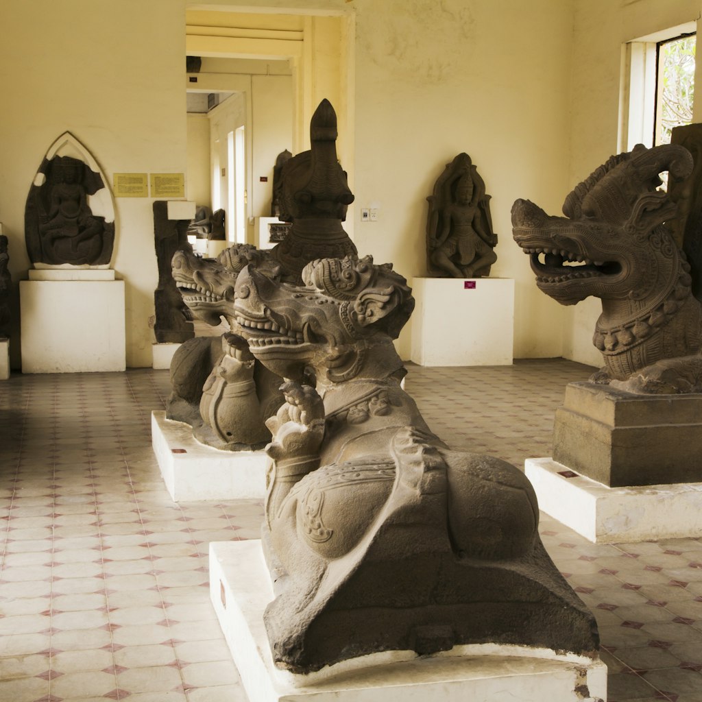 Giant Makaras in Museum of Cham Sculpture.