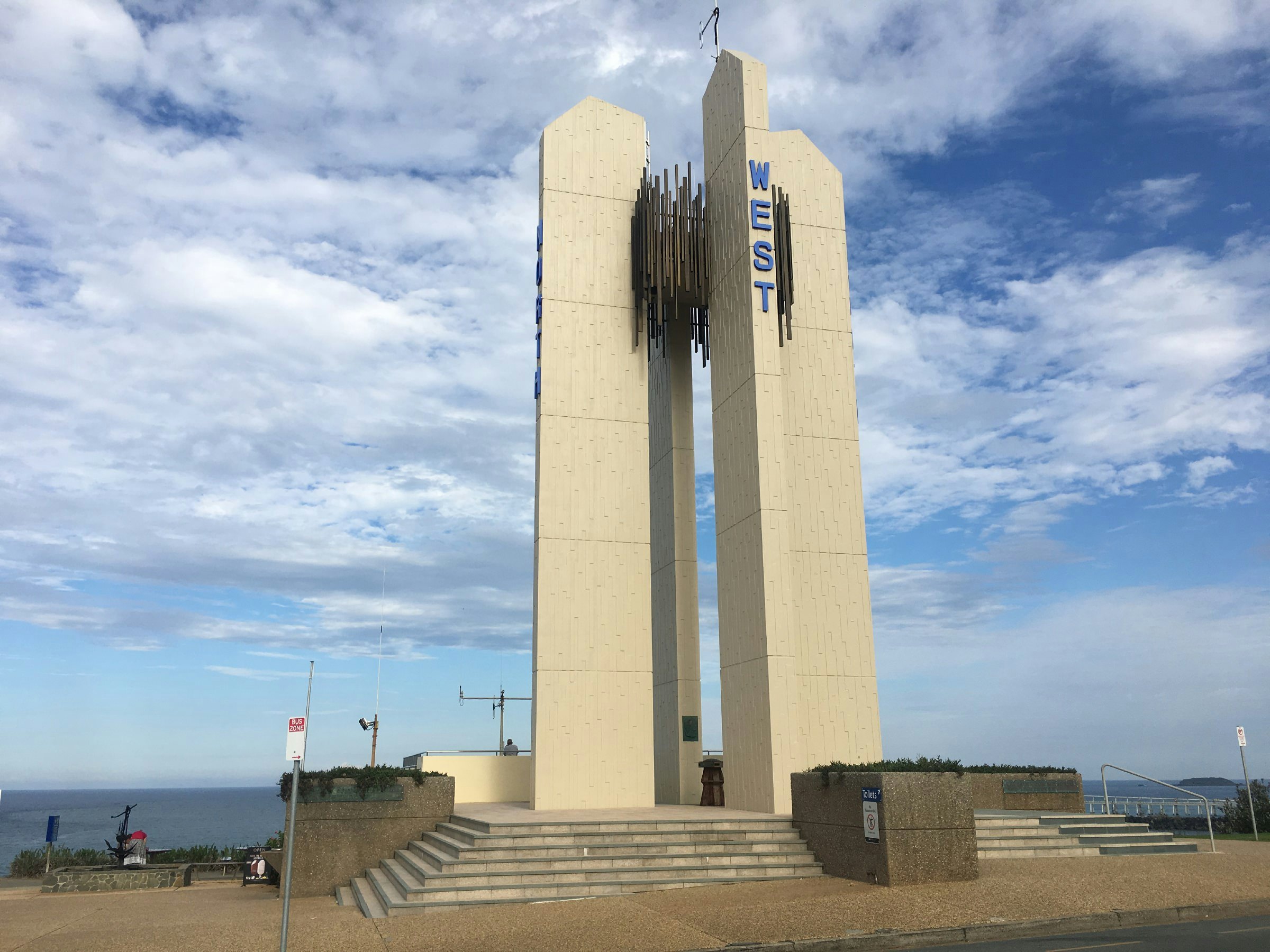 Point Danger Light on border.