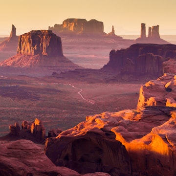 Monument Valley, desert canyon in USA.