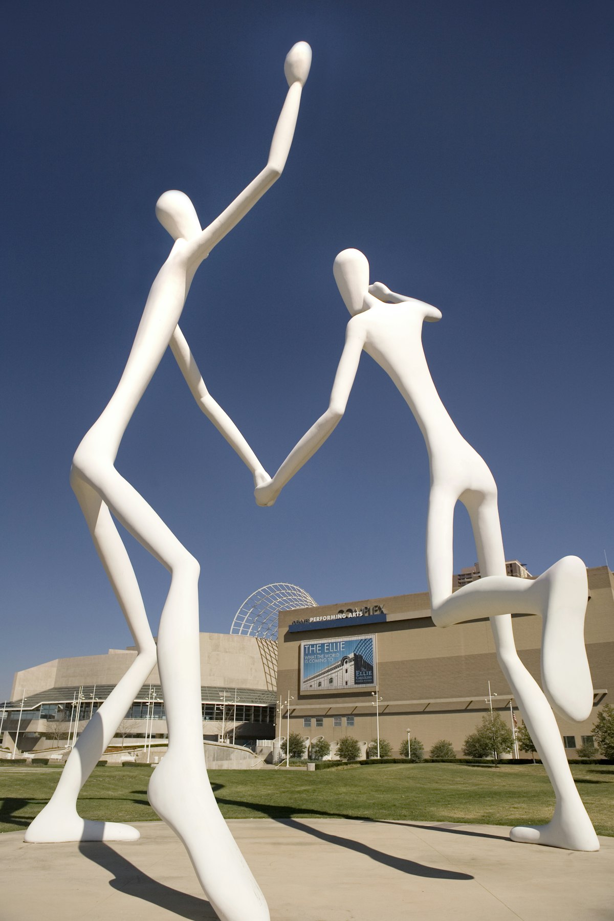 A sculpture at the Denver Performing Arts Complex