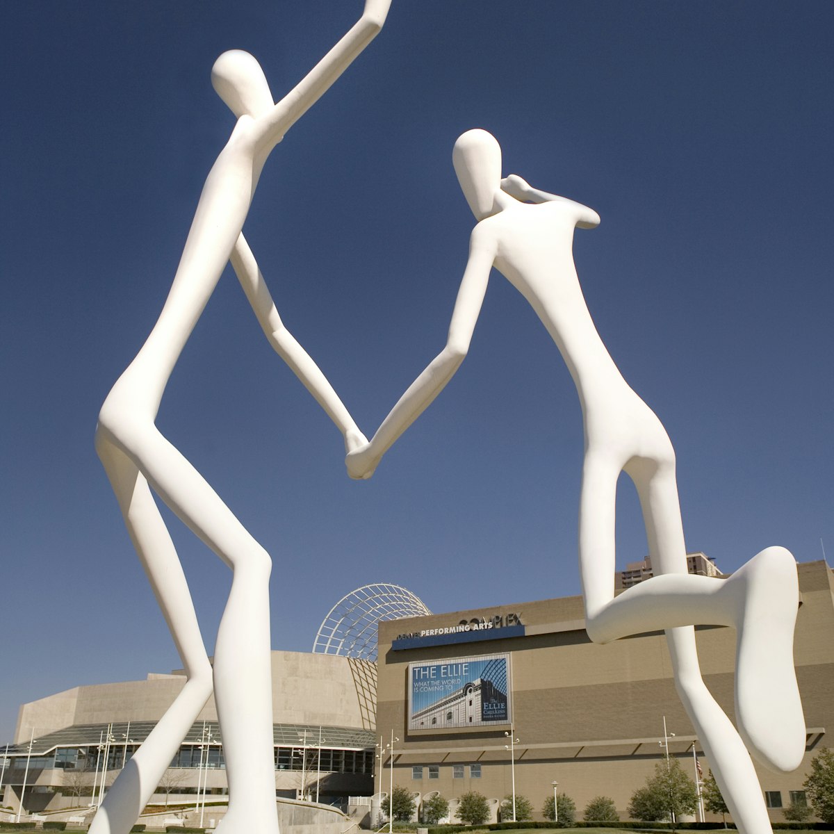 A sculpture at the Denver Performing Arts Complex