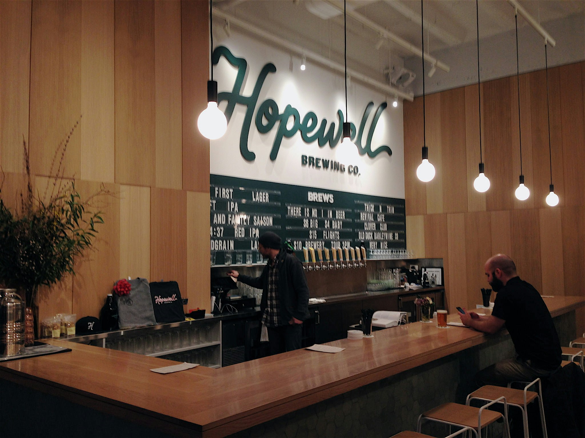 Hopewell Brewing Company, based in Chicago's fast-growing Logan Square neighborhood, produces bright, clean beers served in a bright, clean taproom.
