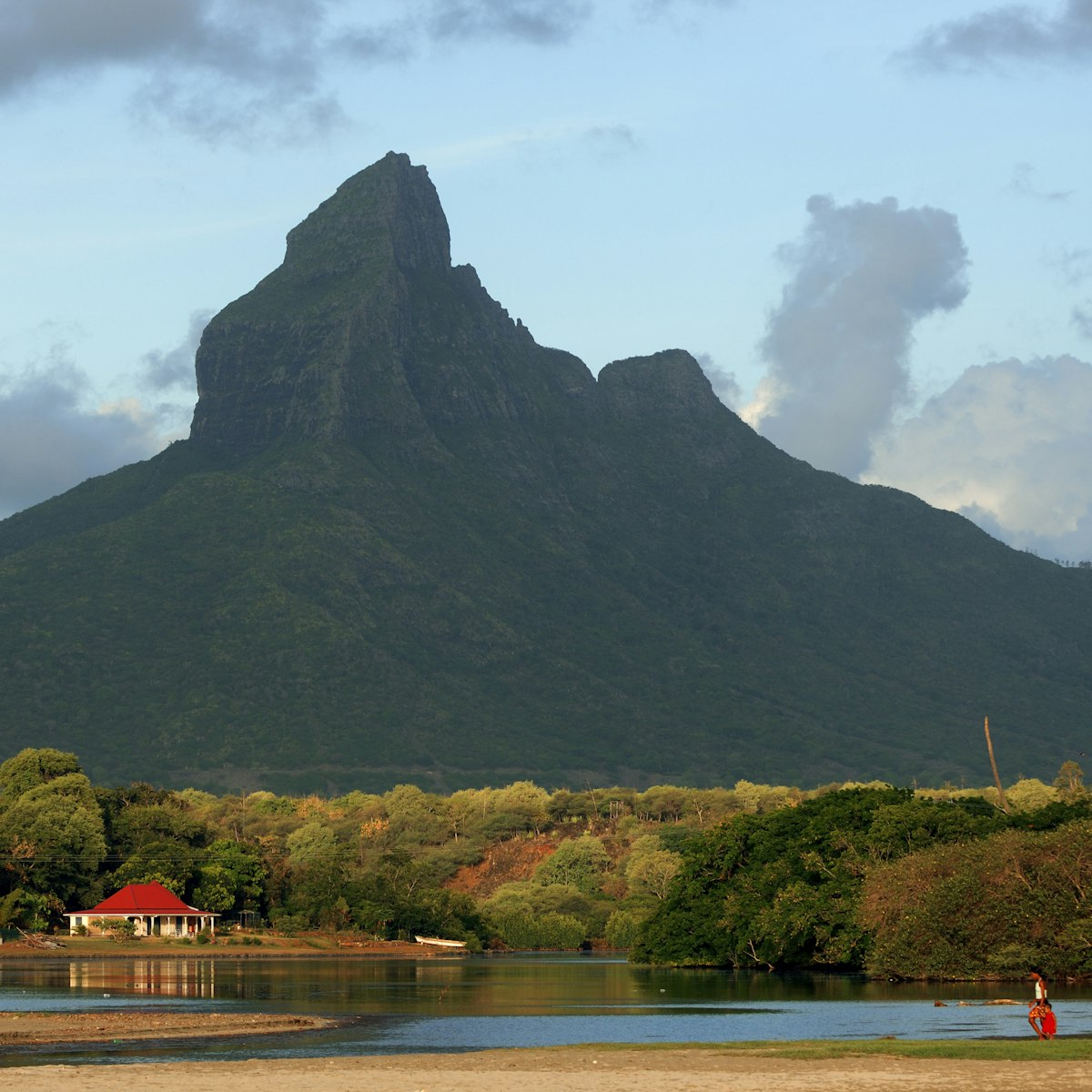 Mauritius island, West coast, Rampart mountain at Tamarin