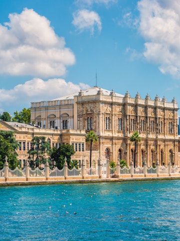 Dolmabahce Palace on the banks of the Bosphorus in Istanbul.