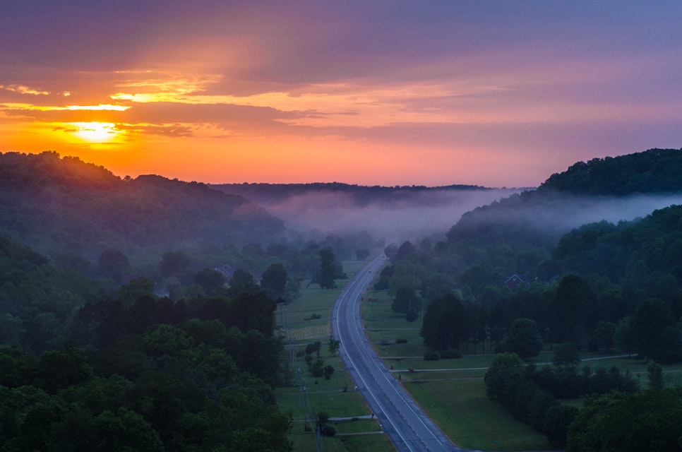 500px Photo ID: 109216371 - Sunset from the Natchez Trace Highway near Nashville.