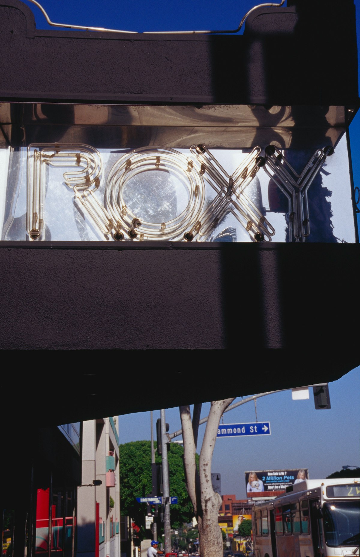 Sign for Roxy music club, Hollywood.