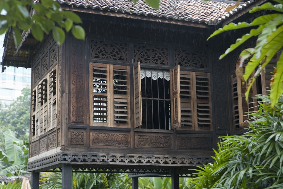 Badan Warisan restored traditional Malay house built on stilts.
