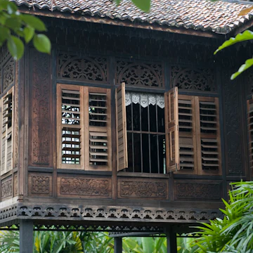 Badan Warisan restored traditional Malay house built on stilts.