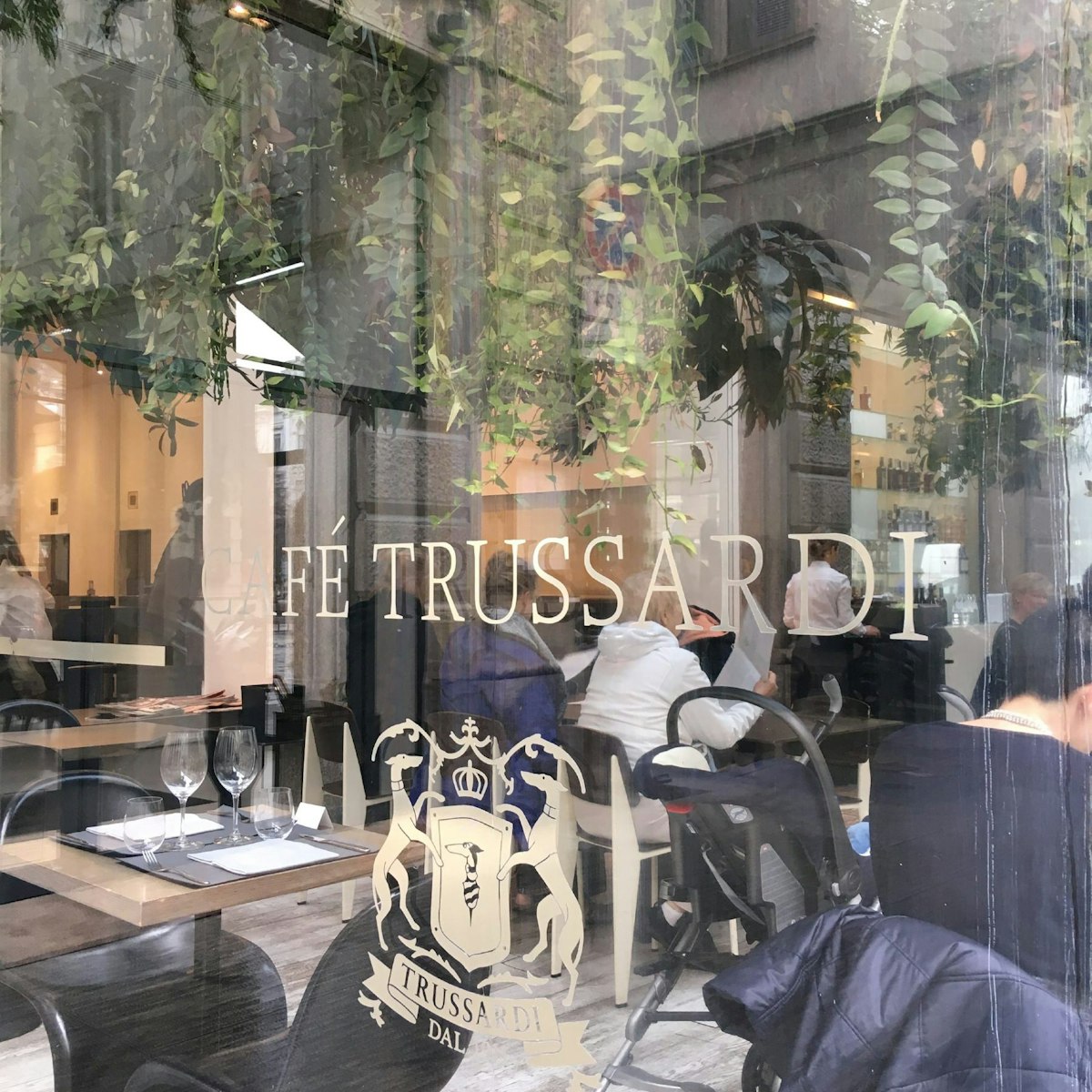 Diners at Cafe Trussardi