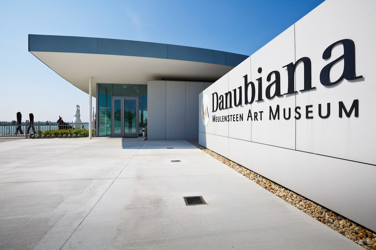 Bratislava, Slovakia - May 05, 2016: Danubiana museum of modern art by the river Danube in Bratislava, Slovakia.; Shutterstock ID 419807902; Your name (First / Last): Gemma Graham; GL account no.: 65050; Netsuite department name: Online Editorial; Full Product or Project name including edition: Cities Guides app image downloads - Bratislava