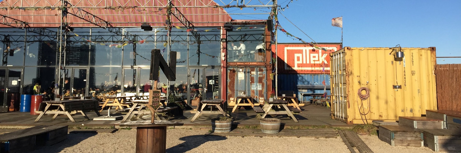 Pllek is built from old shipping containers