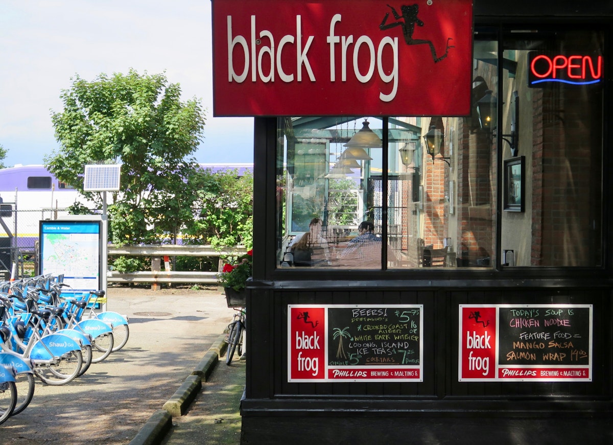 Exterior of the Black Frog pub