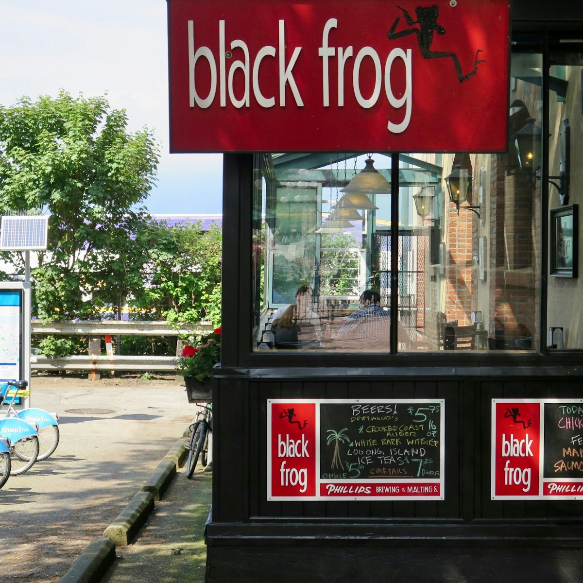 Exterior of the Black Frog pub