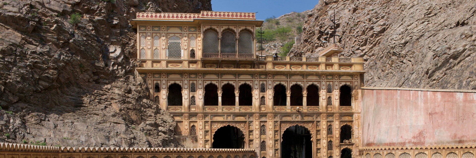 The Galta Temple (known as Monkey Temple) near Jaipur, Rajasthan, India