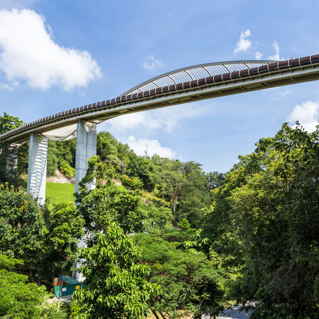 SINGAPORE - MARCH 1, 2015: Day scene of Henderson wave bridge, Singapore. Henderson wave bridge is one of the most attractive pedestrian bridge in Singapore. ; Shutterstock ID 326798276; Your name (First / Last): Lauren Gillmore; GL account no.: 56530; Netsuite department name: Online-Design; Full Product or Project name including edition: 65050/ Online Design /LaurenGillmore/POI
