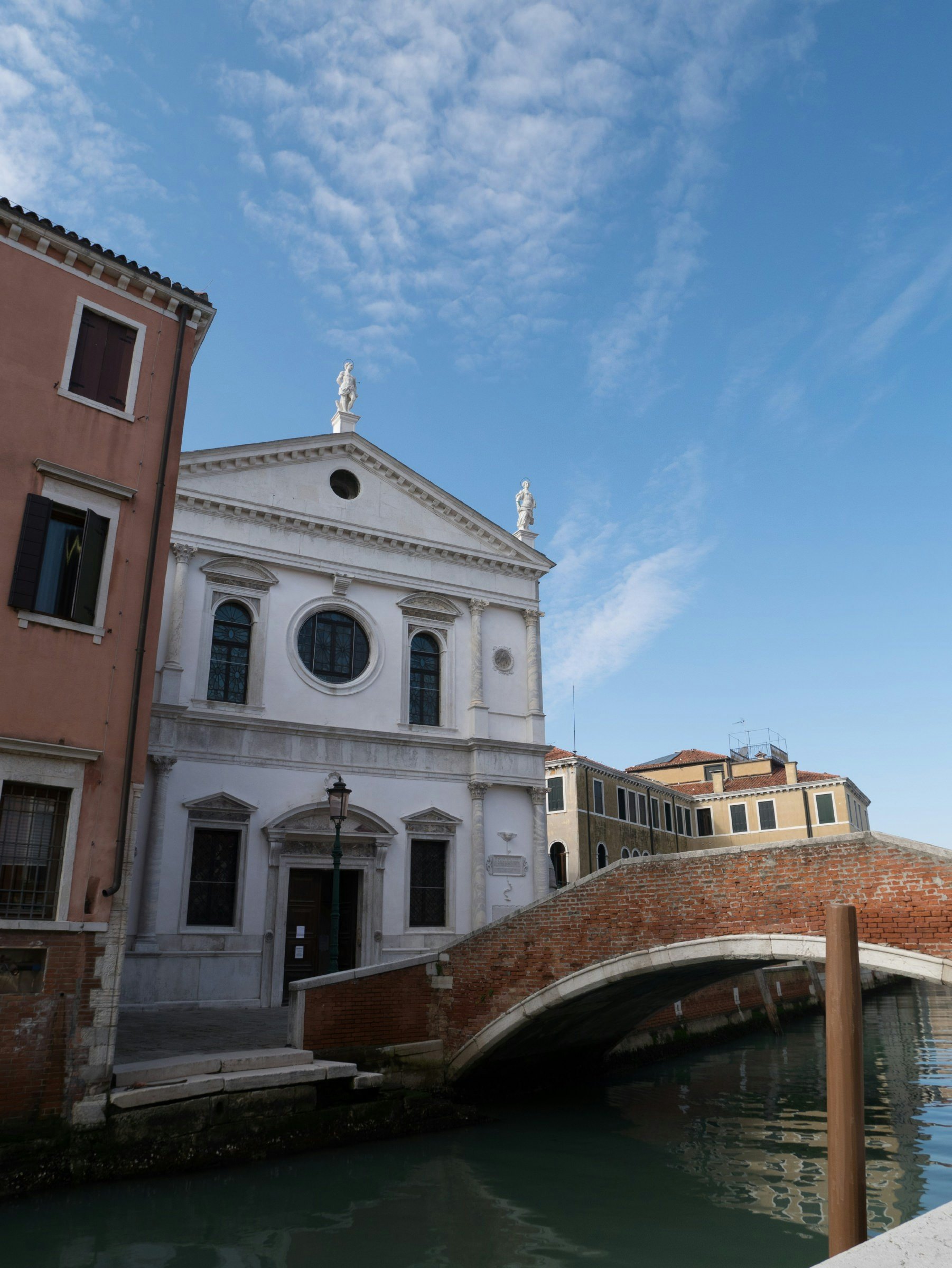 The church facade and bridge at San Sebastiano