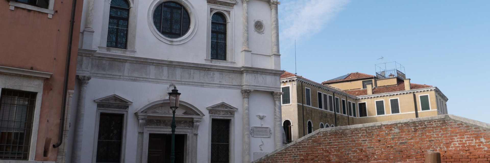 The church facade and bridge at San Sebastiano