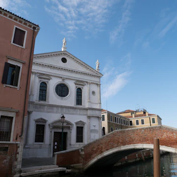 The church facade and bridge at San Sebastiano
