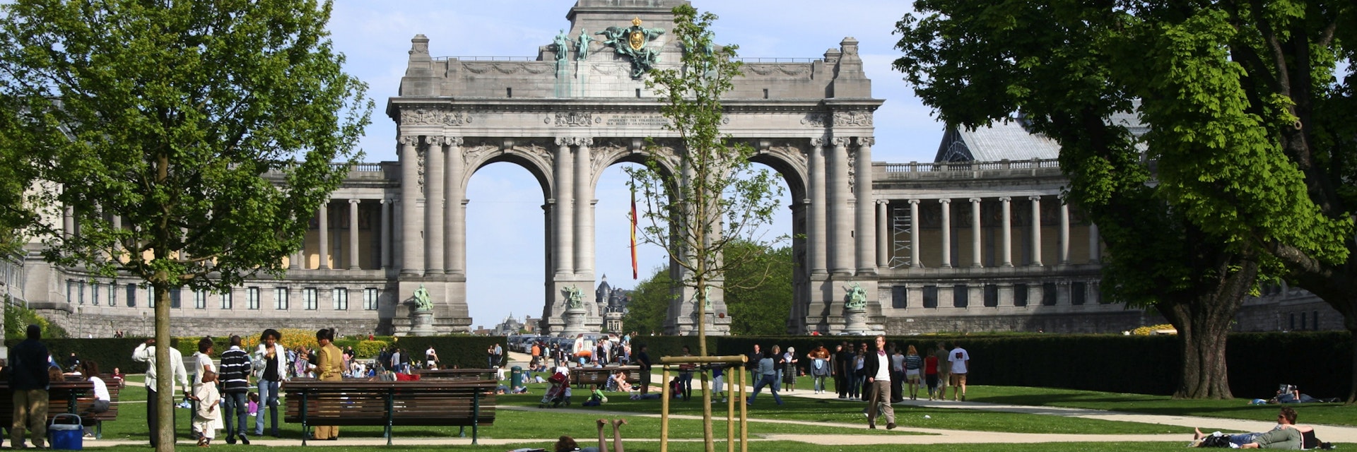 Triumphal Arch at Parc du Cinquantenaire in the EU Quarter.