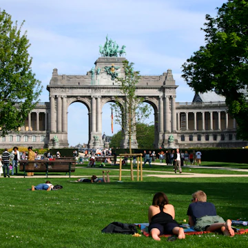 Triumphal Arch at Parc du Cinquantenaire in the EU Quarter.