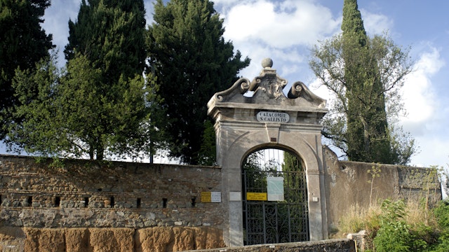 Catacombe di San Callisto gate.