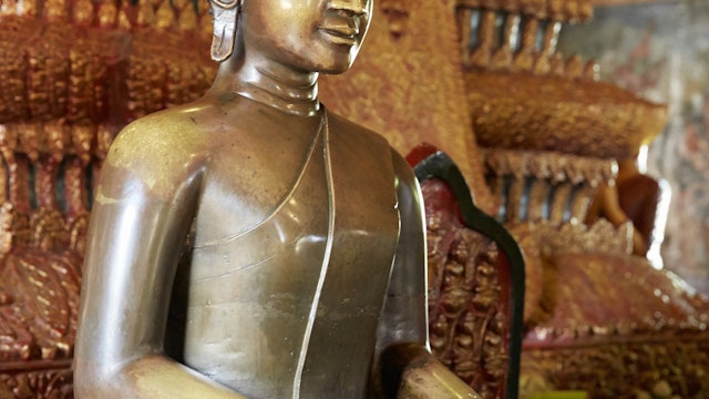 Buddha statue at Wat Phnom,Phnom Penh