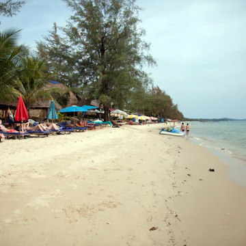 Tourists on Otres Beach
