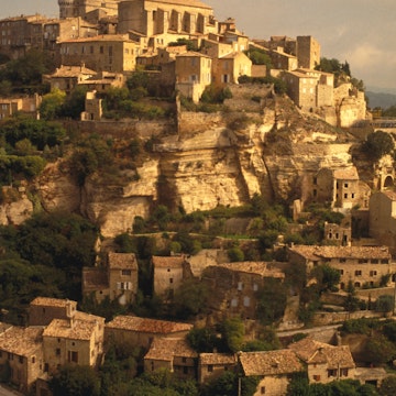 Hilltop village on Vaucluse plateau.