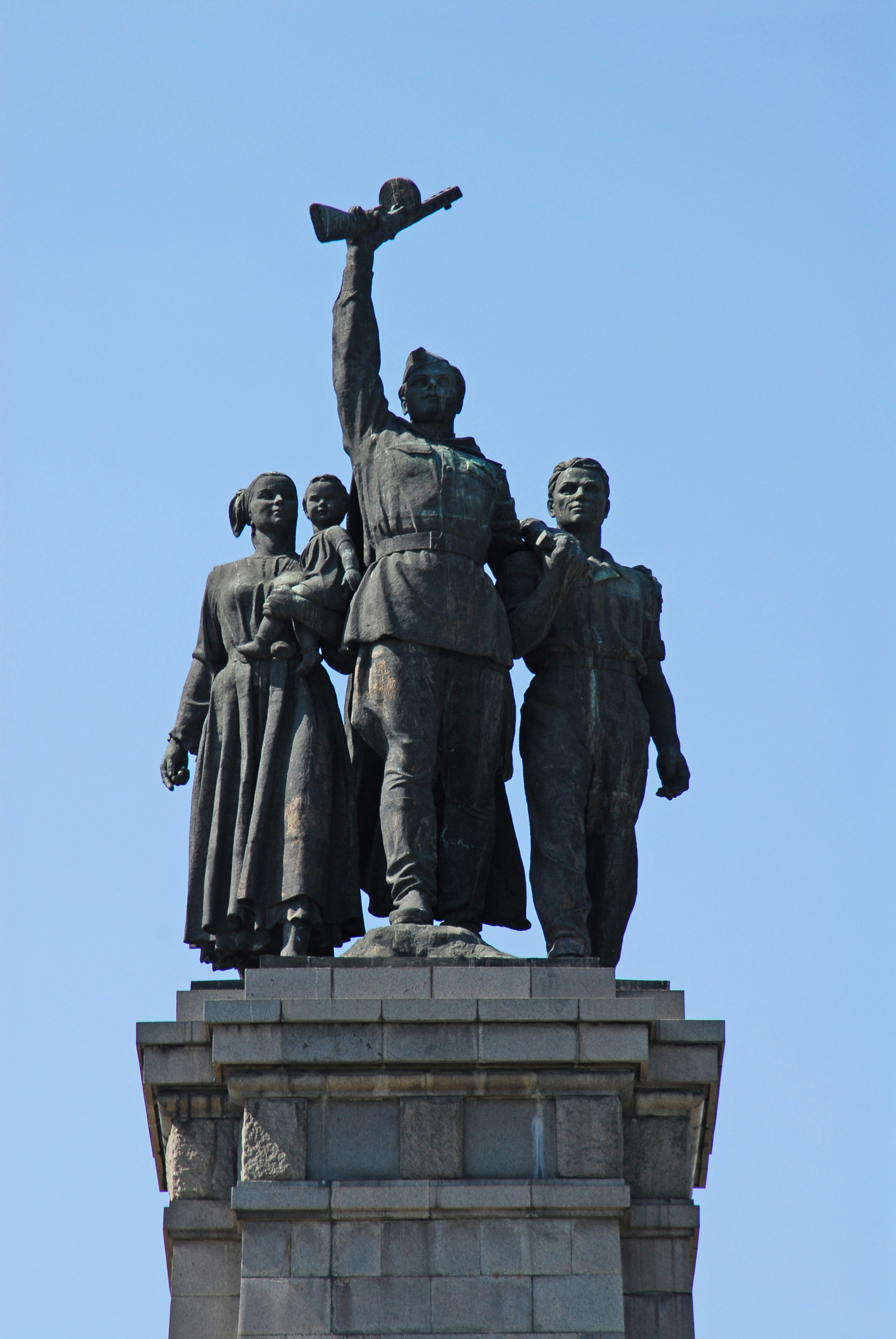Bulgaria, Sofia, Monument to the Soviet Army, communist-era sculptural group