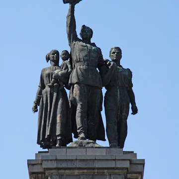 Bulgaria, Sofia, Monument to the Soviet Army, communist-era sculptural group