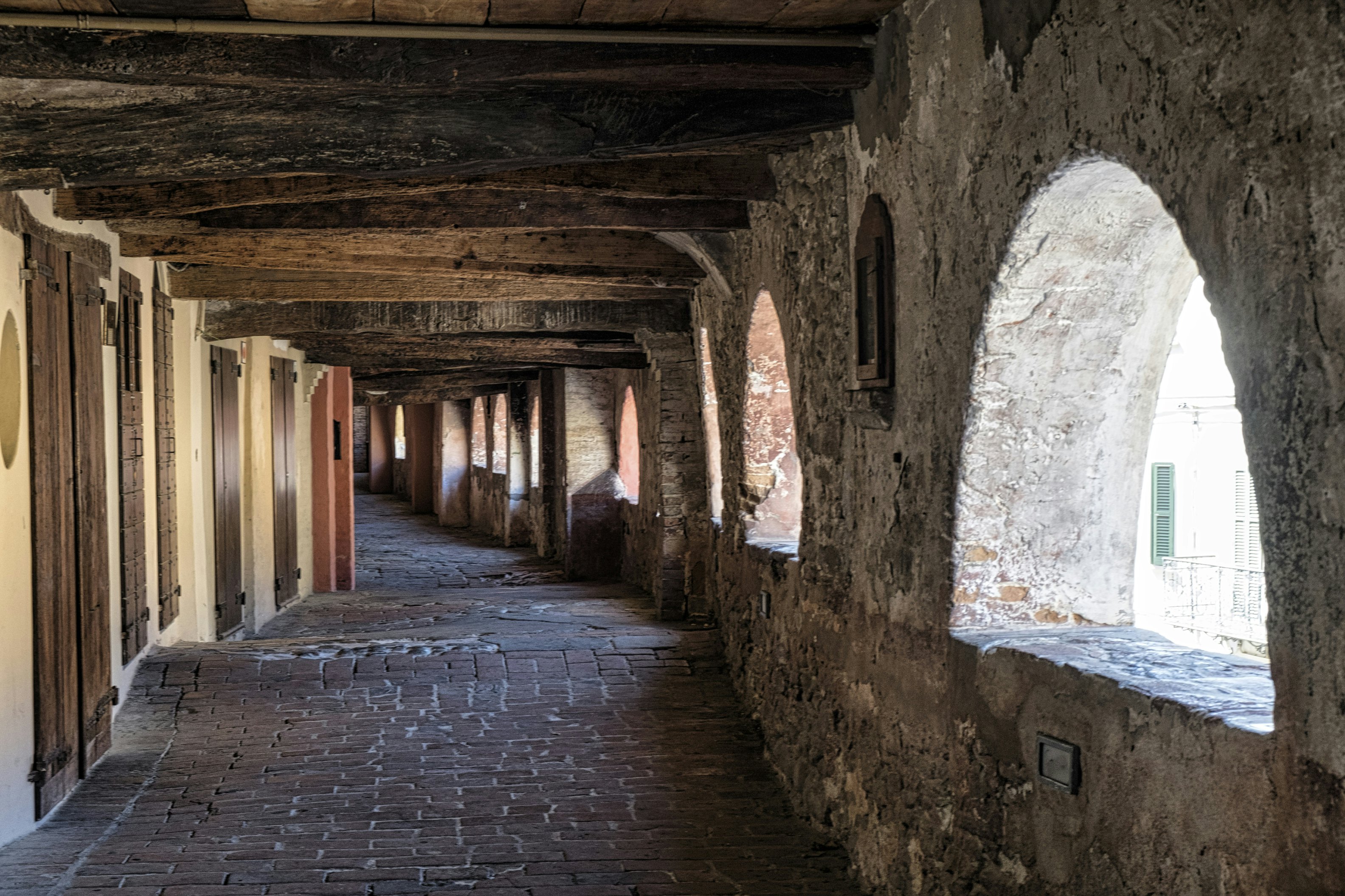 Brisighella (Ravenna, Emilia Romagna, Italy): the famous covered street known as via degli Asini or via del Borgo