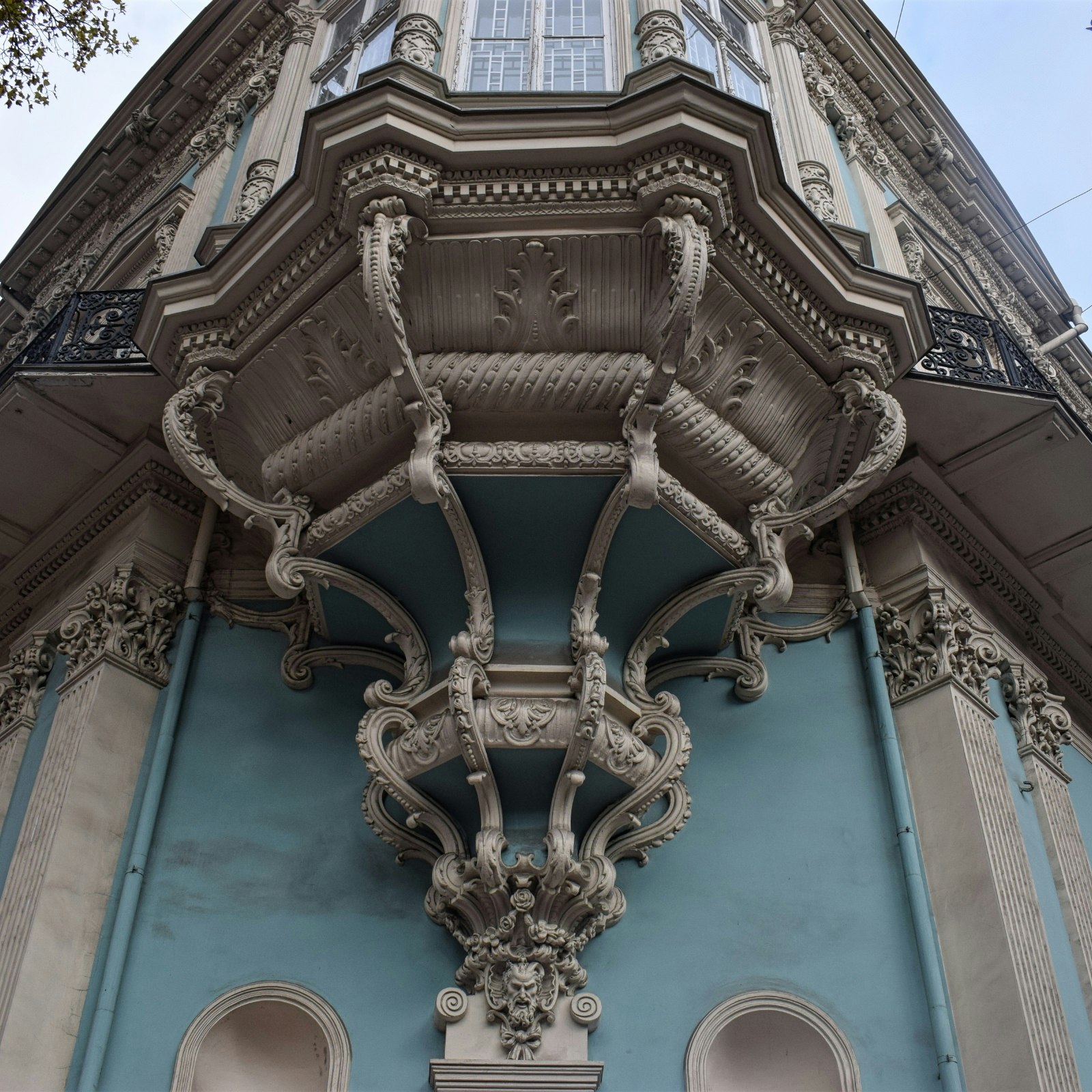 A beautiful detail of the facade of Museum of Western & Eastern Art in Odesa