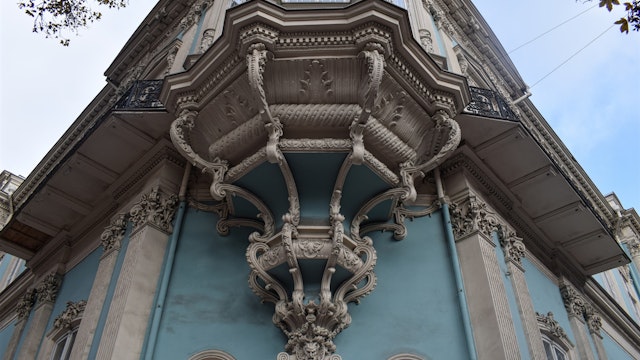 A beautiful detail of the facade of Museum of Western & Eastern Art in Odesa