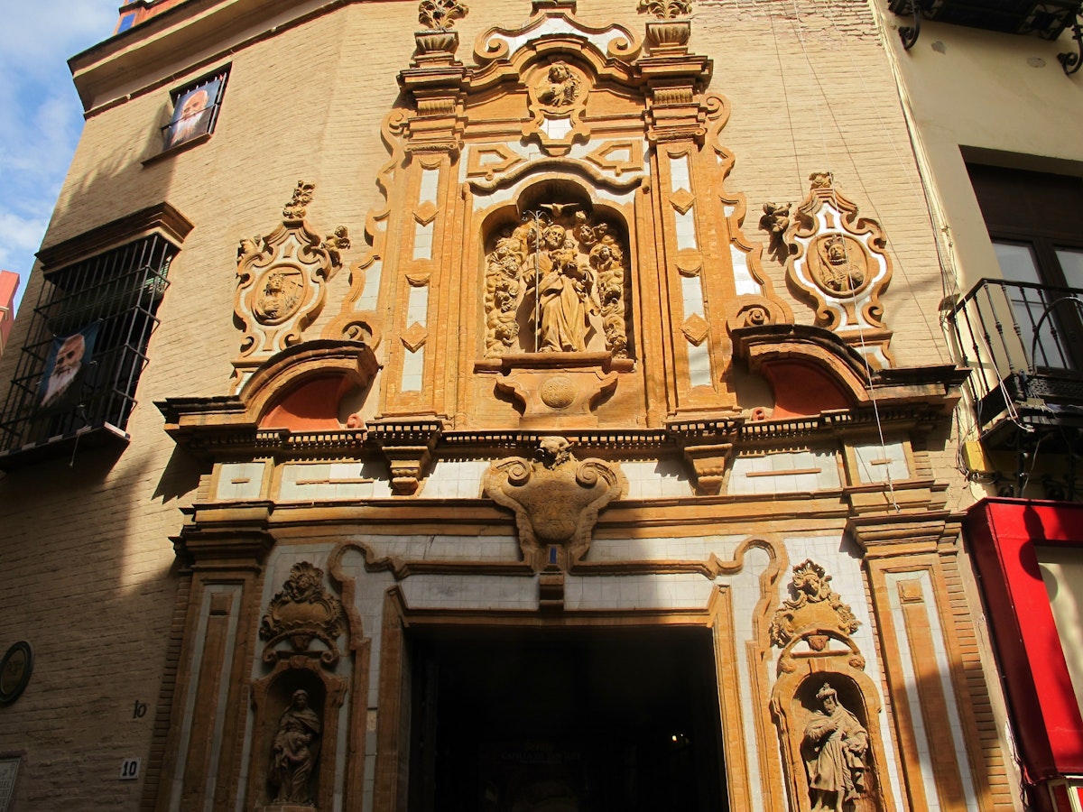 Capilla de San Jose entrance doorway with decoration
