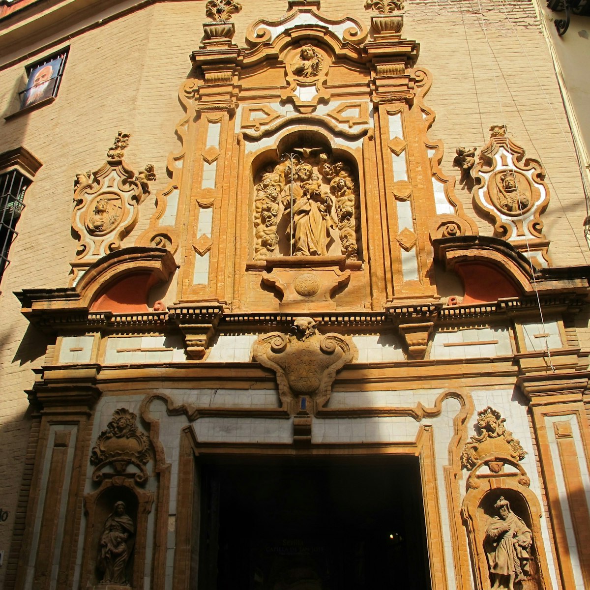 Capilla de San Jose entrance doorway with decoration