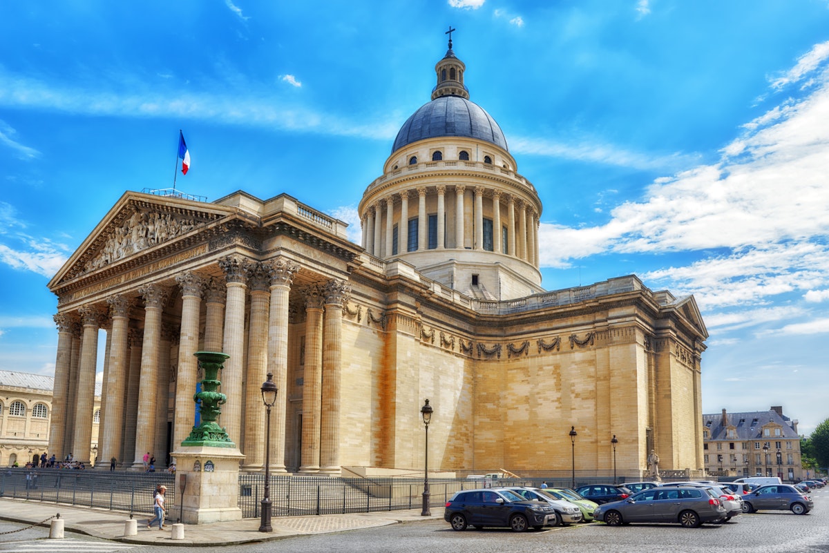 PARIS, FRANCE - JULY 08, 2016 : French Mausoleum of Great People of France - the Pantheon in Paris. France.; Shutterstock ID 573291478; Your name (First / Last): Daniel Fahey; GL account no.: 65050; Netsuite department name: Online Editorial; Full Product or Project name including edition: Panthéon POI