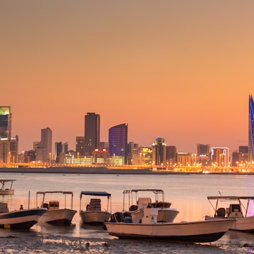 Old meets new. Bahrain's main source of income at a time used to be the sea (fishing and pearl diving etc.), while Banking and tourism are among the new sources of income.