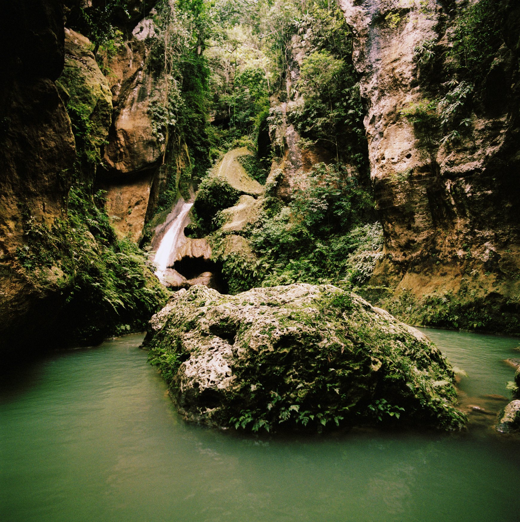 A waterfall in Bassin Bleu Protected Area, near Jacmel, Haiti