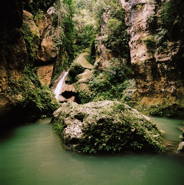 A waterfall in Bassin Bleu Protected Area, near Jacmel, Haiti